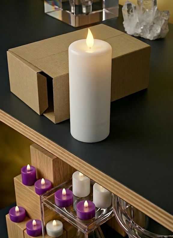 Kütük Mum Krem 20 cm